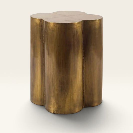 Petra Brass Clover Accent Table