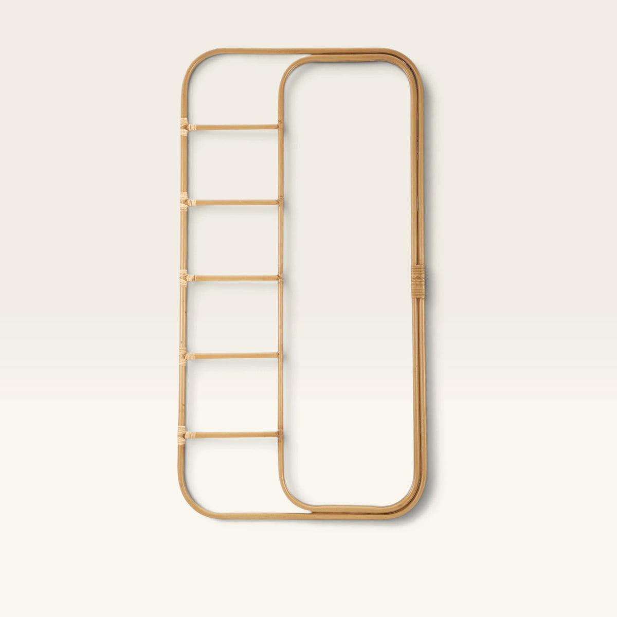 Ria Leaning Rattan Mirror