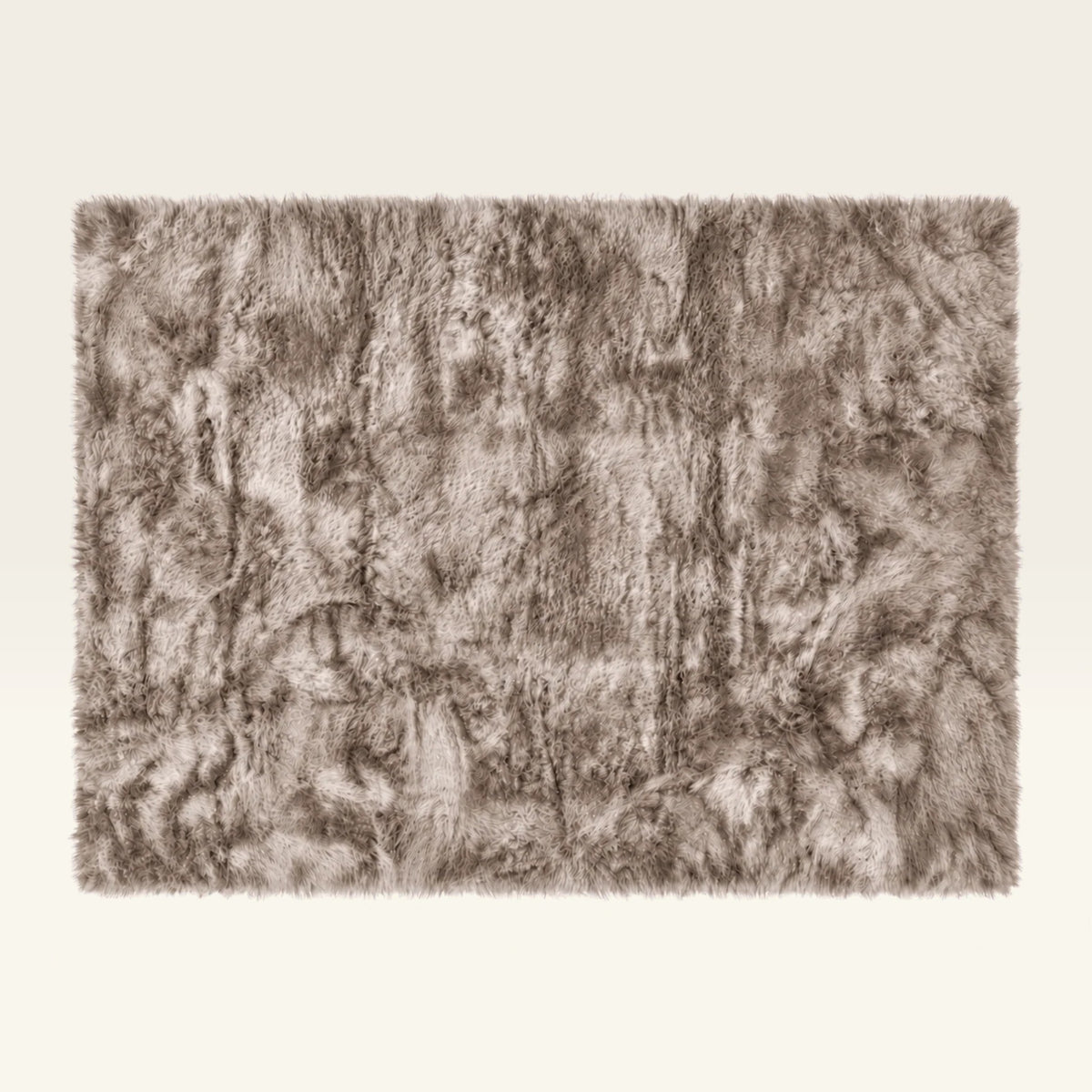 Taupe Sheepskin Rug 18 × 14 ft