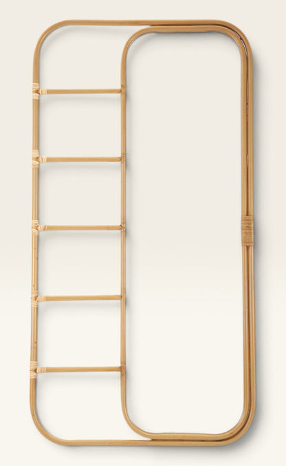 Ria Leaning Rattan Mirror