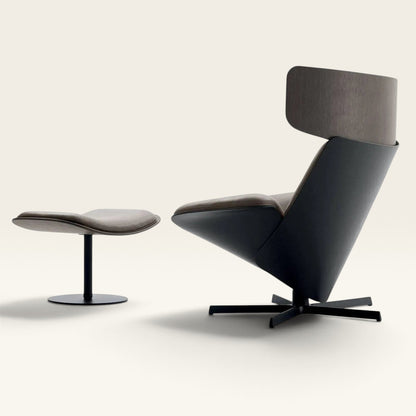 Ferraro Contour Swivel Lounge Chair & Ottoman