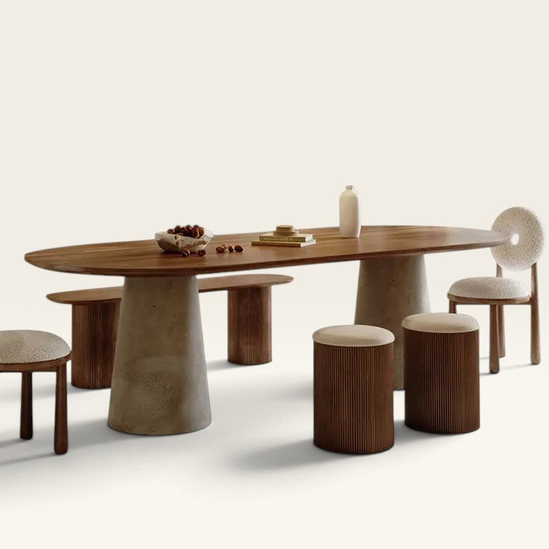 Duke Concrete and Wood Dining Table
