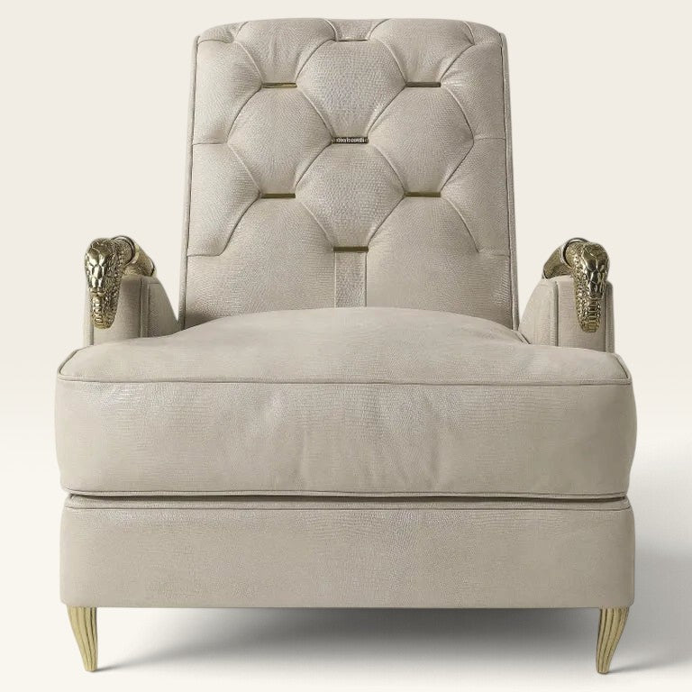 Mid-Century Serpentine Arm Chair