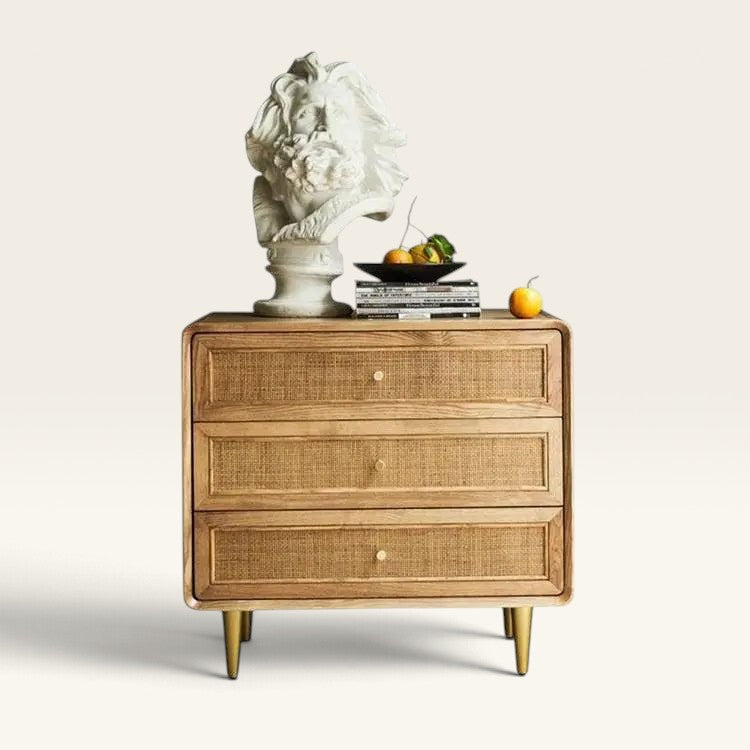 Merrilliz 3 Drawer Nordic Rattan Storage Chest