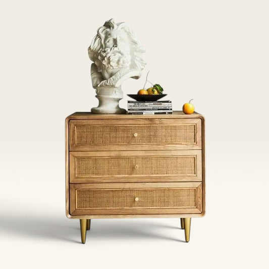 Merrilliz 3 Drawer Nordic Rattan Storage Chest
