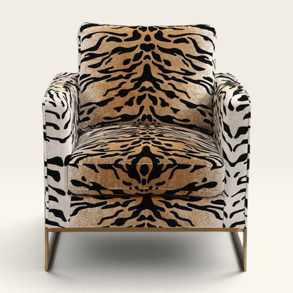 Tiger Velvet Luxury Lounge Chair