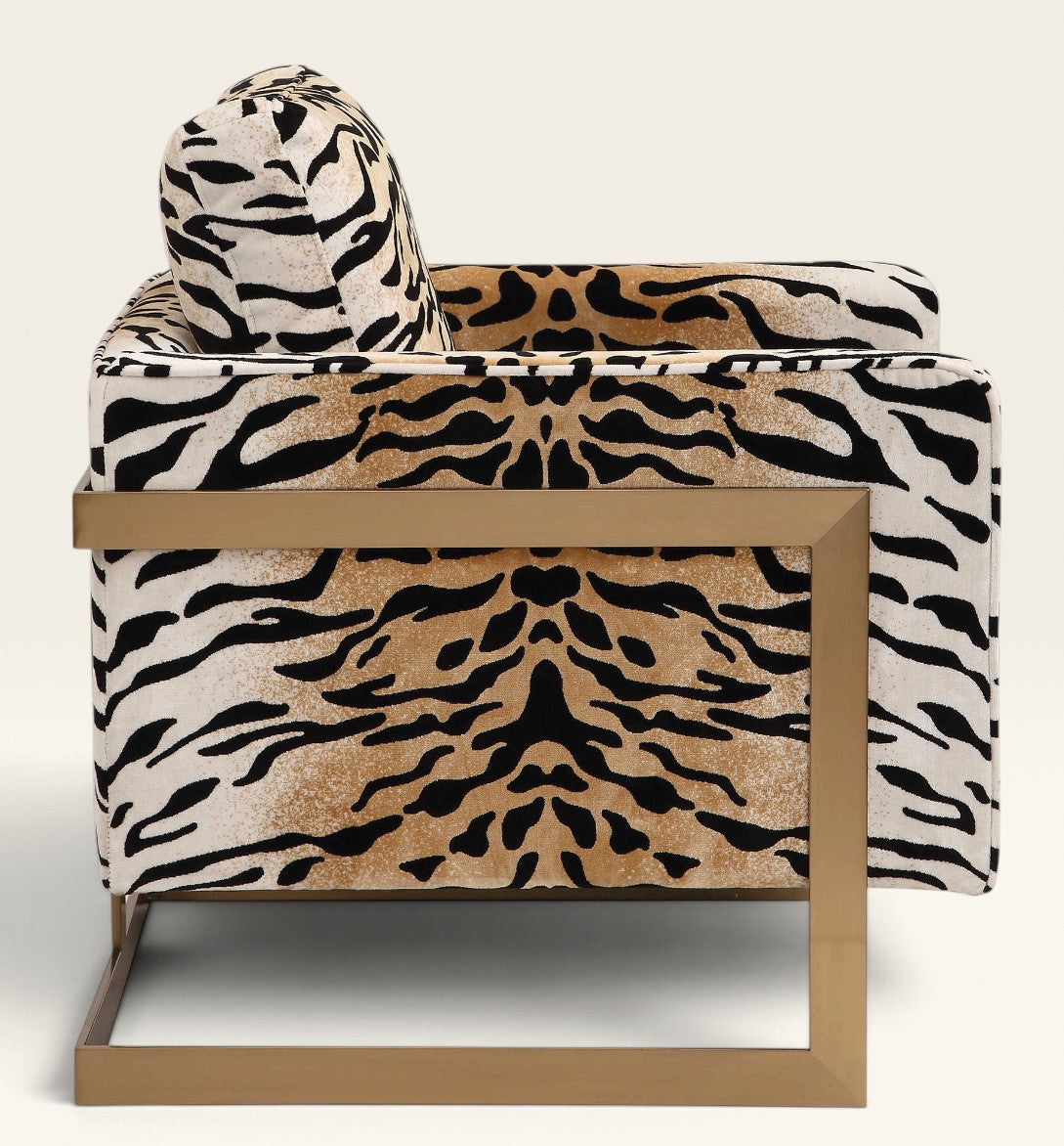 Tiger Velvet Luxury Lounge Chair
