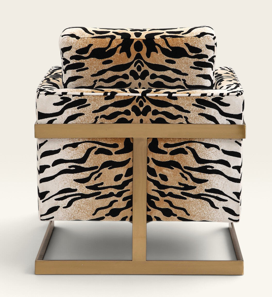 Tiger Velvet Luxury Lounge Chair