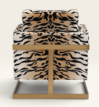 Tiger Velvet Luxury Lounge Chair