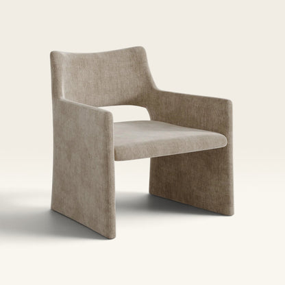 Lina Modern Velvet Armchair in Sandstone