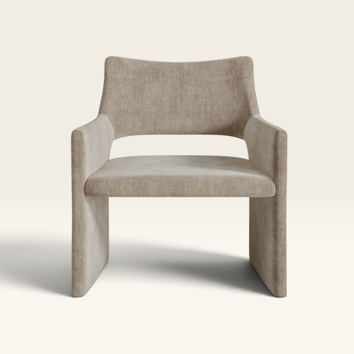 Lina Modern Velvet Armchair in Sandstone
