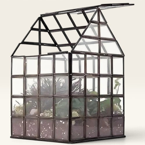 Lattice House Glass Terrarium