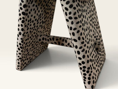 Ansel Spotted Hair-on-Hide Saddle Stool