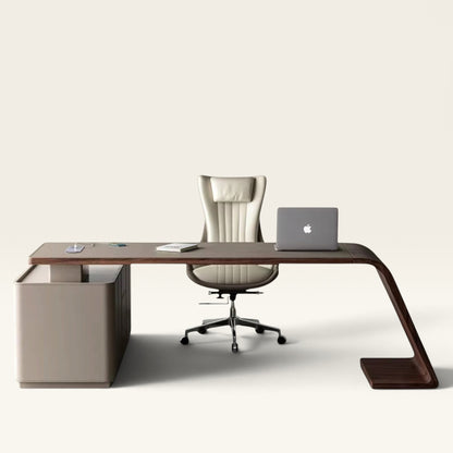 Arden Saddle Leather Executive Desk