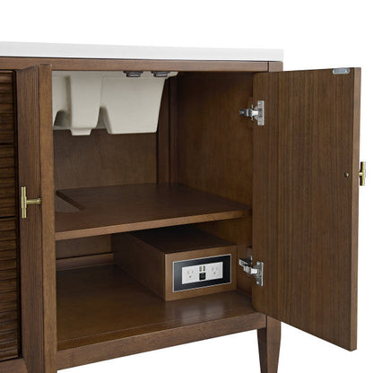 Myrrin 72" Vanity, Mid Century Walnut
