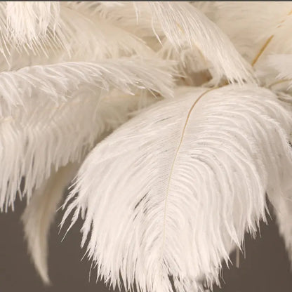 Delilah Ostrich Feather Chandelier - Urban Ashram Home