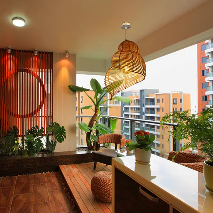Conch Bamboo Pendant - Urban Ashram Home
