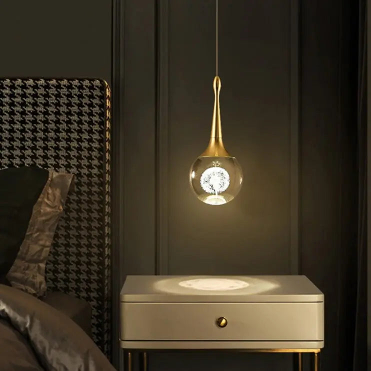 Crystal Pendant Lamp LED Glass Modern - Urban Ashram Home