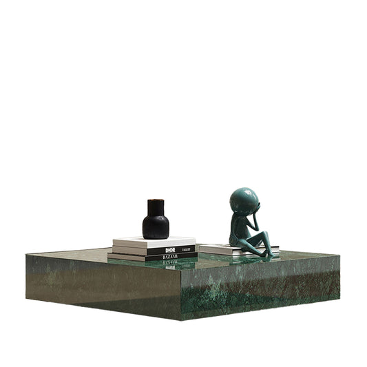 Modern green marble top coffee table
