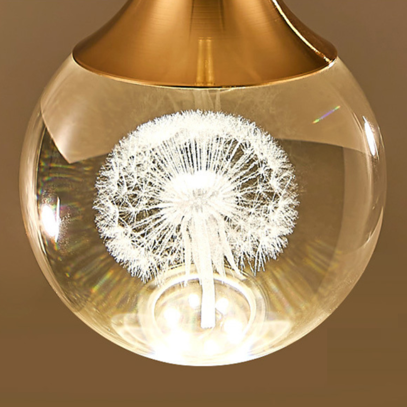 Crystal Pendant Lamp LED Glass Modern
