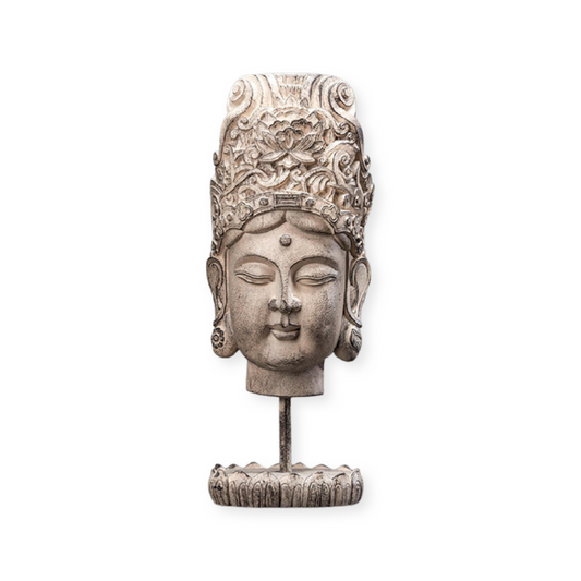 Enlightened Bodhisattva Head Statue